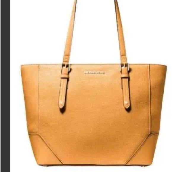 Michael Kors aria cider tote purse lg (mustard/cider yellow) EUC - Picture 1 of 12